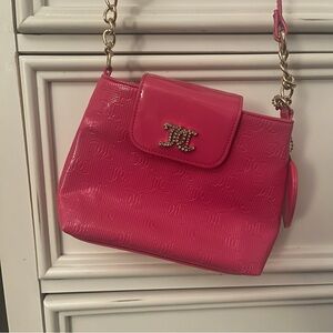Juicy Couture Pink Crossbody Bag with Gold Hardware